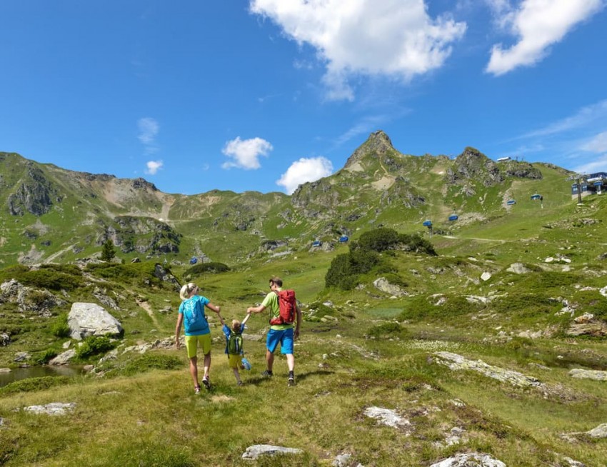Seilbahnwandern mit der Familie © Tourismusverband Obertauern